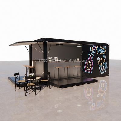 Container House Restaurant Winkel Straat Food Kiosk 20ft Mini Pop Up Shop Container met Aluminium Alloy Windows