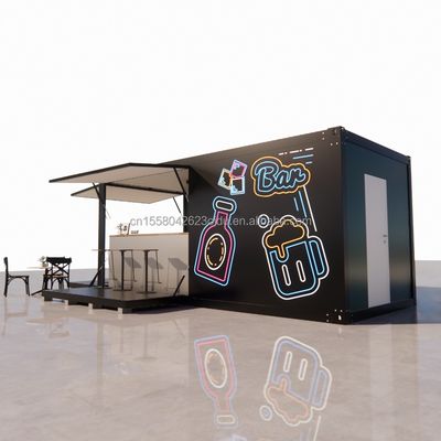 Container House Restaurant Winkel Straat Food Kiosk 20ft Mini Pop Up Shop Container met Aluminium Alloy Windows