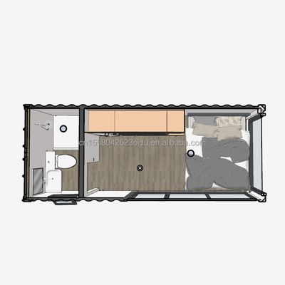 Muur 50/75/100mm Wave Sandwich Panel Container Huizen voor uw behoeften