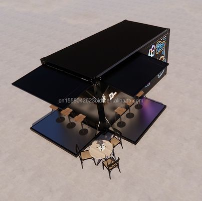 Container House Restaurant Winkel Straat Food Kiosk 20ft Mini Pop Up Shop Container met Aluminium Alloy Windows