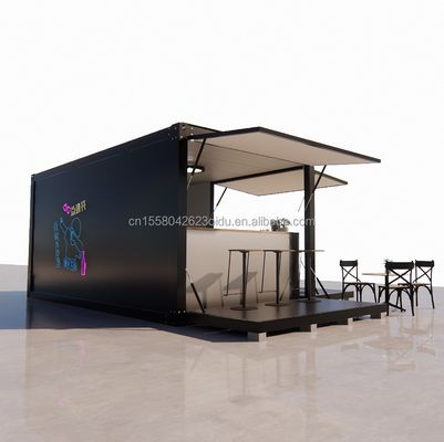 Container House Restaurant Winkel Straat Food Kiosk 20ft Mini Pop Up Shop Container met Aluminium Alloy Windows