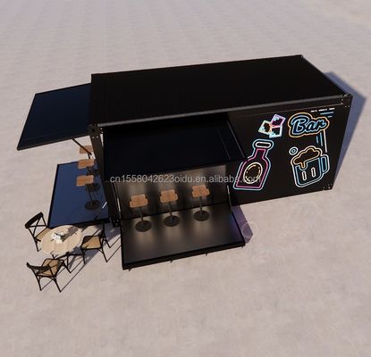 Container House Restaurant Winkel Straat Food Kiosk 20ft Mini Pop Up Shop Container met Aluminium Alloy Windows