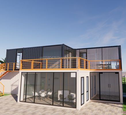 10ft Shipping Container Coffee Shop Steel Frame Container Shop Kiosk met gegalvaniseerd stalen buigen 180g Container Huizen