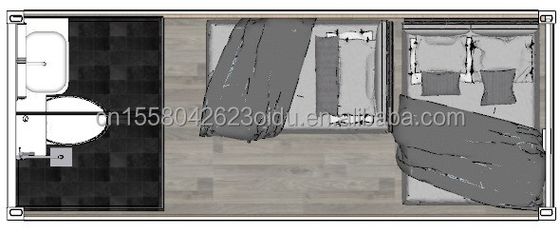 Gebouw voor kantoren Verwijderbaar opvouwbaar containerhuis voor woon- en kantoorvoorbereiding