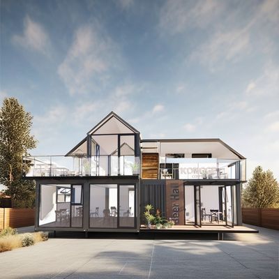 Gegalvaniseerde stalen buiging 40ft container huis flat pack mobiel geprefabriceerd huisje met 3 slaapkamers in grote vraag