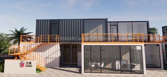 10ft Shipping Container Coffee Shop Steel Frame Container Shop Kiosk met gegalvaniseerd stalen buigen 180g Container Huizen