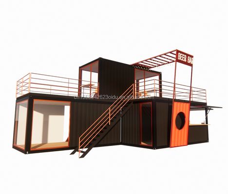 Staalstructuur Prefab cabine Luxe container huis met gegalvaniseerd stalen buigende 180g frame