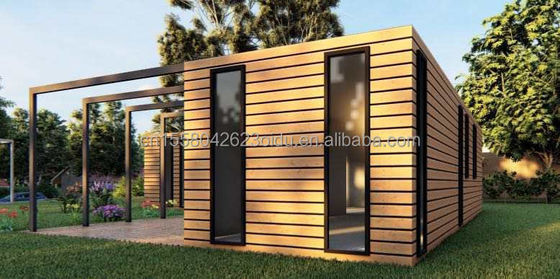 Gepersonaliseerde kleur milieuvriendelijke woonoplossing Prefab stalen huizen gecombineerd met 20ft of 40ft opties en containerhuizen