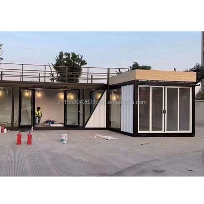 Gepersonaliseerde kleur milieuvriendelijke woonoplossing Prefab stalen huizen gecombineerd met 20ft of 40ft opties en containerhuizen