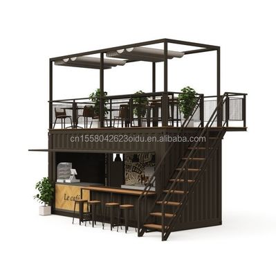 Gepersonaliseerde kleur 20FT of 40FT Luxe Shipping Container Bar Geprefabriceerd Opvouwbaar Cafe Container Koffieshop