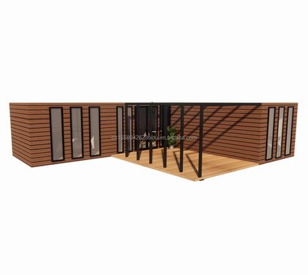 Gepersonaliseerde kleur milieuvriendelijke woonoplossing Prefab stalen huizen gecombineerd met 20ft of 40ft opties en containerhuizen