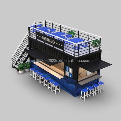 Gepersonaliseerde kleur 20FT of 40FT Luxe Shipping Container Bar Geprefabriceerd Opvouwbaar Cafe Container Koffieshop