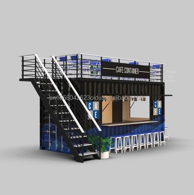 Gepersonaliseerde kleur 20FT of 40FT Luxe Shipping Container Bar Geprefabriceerd Opvouwbaar Cafe Container Koffieshop