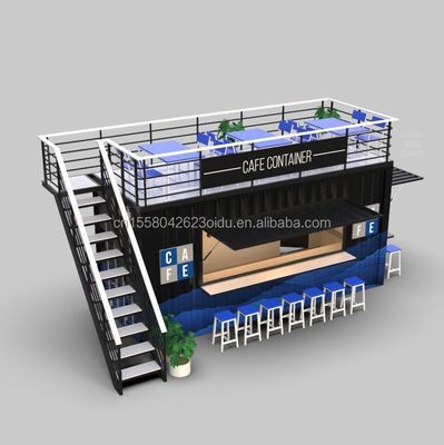 Gepersonaliseerde kleur 20FT of 40FT Luxe Shipping Container Bar Geprefabriceerd Opvouwbaar Cafe Container Koffieshop
