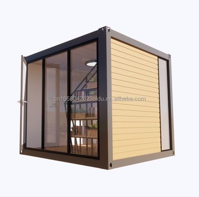 Goedkope Containerhuis met 50/75/100mm Wave Sandwich Panel Muur en Aluminium Alloy Windows
