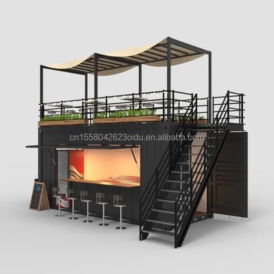 Container café met keuken 20ft staal frame gegalvaniseerd stalen buiging 180g restaurant badkamer inbegrepen