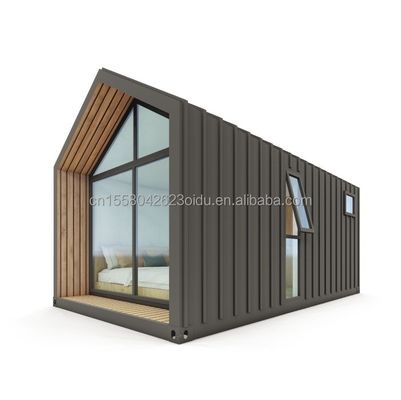 Modern Triangular Resort Hotel Prefab Container House met een slaapkamer Badkamer Keuken en tuin Kenmerken Sandwich Panel Door