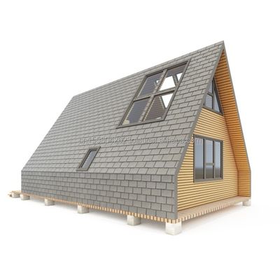 EU badkamer woonkamer Houten driehoekige container met sandwichpaneel deur en gegalvaniseerde staal vierkant buizen structuur