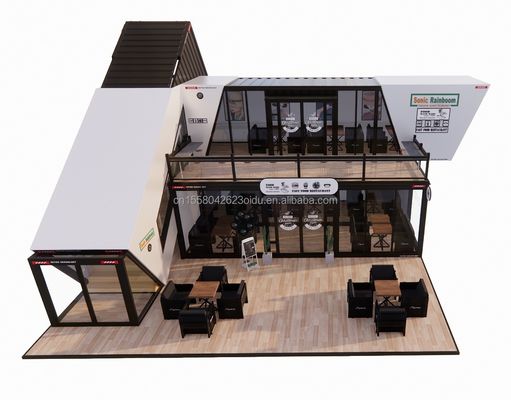 Uitbreidbare prefab vouwcontainer Tuinhuis met gegalvaniseerde stalen vierkantbuizen Hoofdstructuur Chinese ontwerpstijl