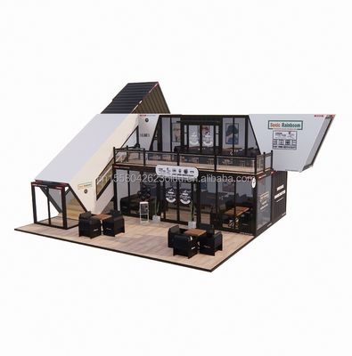 Uitbreidbare prefab vouwcontainer Tuinhuis met gegalvaniseerde stalen vierkantbuizen Hoofdstructuur Chinese ontwerpstijl