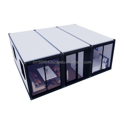 Containerhuizen betaalbare stalen structuur prefab huizen met 50/75/100 mm wave sandwich paneel muren