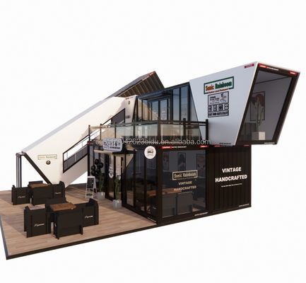 Uitbreidbare prefab vouwcontainer Tuinhuis met gegalvaniseerde stalen vierkantbuizen Hoofdstructuur Chinese ontwerpstijl
