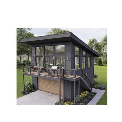 Gegalvaniseerde stalen vierkantbuizen 2 slaapkamers Buitenbouw Prefab scheepvaart Containerhuis voor villa/warme binnenplaats Tuin