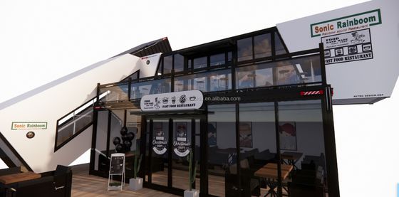 Uitbreidbare prefab vouwcontainer Tuinhuis met gegalvaniseerde stalen vierkantbuizen Hoofdstructuur Chinese ontwerpstijl