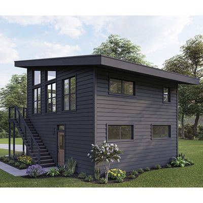 Gegalvaniseerde stalen vierkantbuizen 2 slaapkamers Buitenbouw Prefab scheepvaart Containerhuis voor villa/warme binnenplaats Tuin