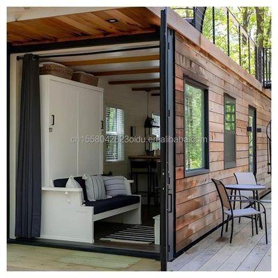 20ft voorgefabriceerd houten huis staal frame klein huis voor bos woningcontainer mobiele voorgefabriceerde huizen verkoop