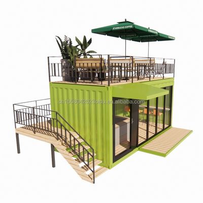 Badkamer 20ft Draagbare Kiosk Gewijzigd Prefab Modulaire Koffieshop Verzending Container Bar Tiny House in Modern Design Stijl