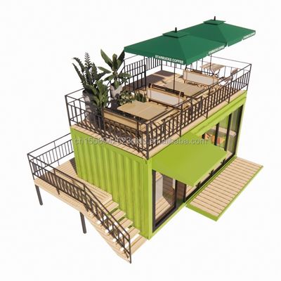 Badkamer 20ft Draagbare Kiosk Gewijzigd Prefab Modulaire Koffieshop Verzending Container Bar Tiny House in Modern Design Stijl