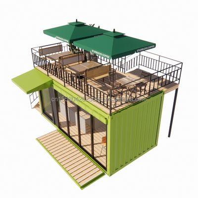 Badkamer 20ft Draagbare Kiosk Gewijzigd Prefab Modulaire Koffieshop Verzending Container Bar Tiny House in Modern Design Stijl
