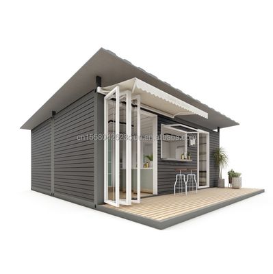 Gegalvaniseerde stalen vierkantbuizen Hoofdstructuur gebruikt voor geprefabriceerde modulaire flat pack scheepvaartcontainer kantoorgebouw