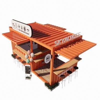 Aluminiumlegeringsvensters Populaire 20FT-container koffiewinkel Containerhuis voor restaurant