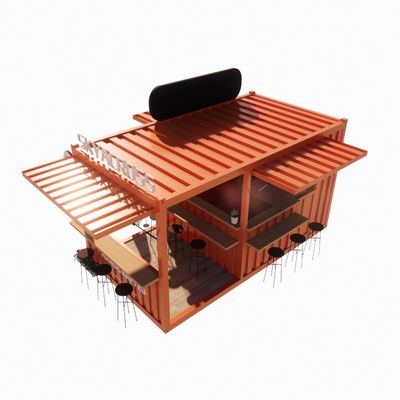 Aluminiumlegeringsvensters Populaire 20FT-container koffiewinkel Containerhuis voor restaurant