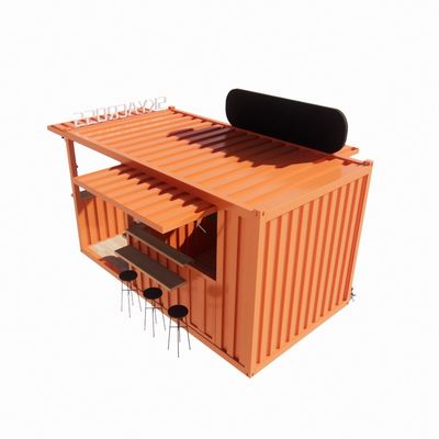 Aluminiumlegeringsvensters Populaire 20FT-container koffiewinkel Containerhuis voor restaurant