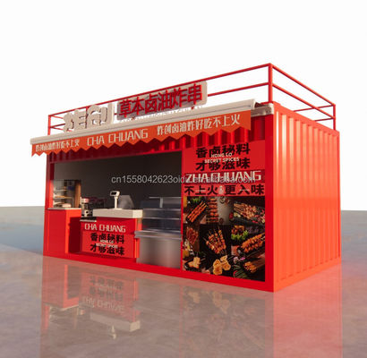 20ft Houten Studio Flat Package Container Mobiele Bar voor Muur 50/75/100mm Wave Sandwich Panel en handig vervoer