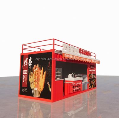 20ft Houten Studio Flat Package Container Mobiele Bar voor Muur 50/75/100mm Wave Sandwich Panel en handig vervoer