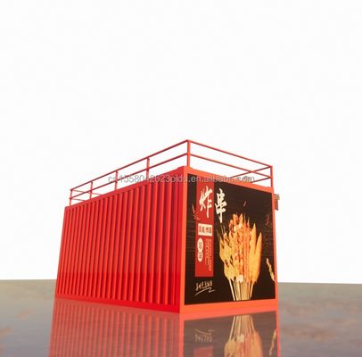 20ft Houten Studio Flat Package Container Mobiele Bar voor Muur 50/75/100mm Wave Sandwich Panel en handig vervoer