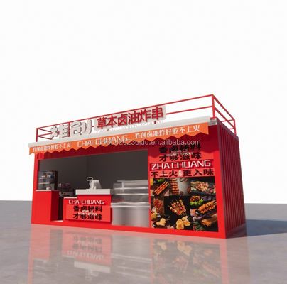 20ft Houten Studio Flat Package Container Mobiele Bar voor Muur 50/75/100mm Wave Sandwich Panel en handig vervoer