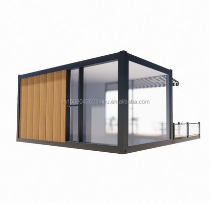 Winkel 20ft Mobile Restaurant en Bar 10ft 20ft Shipping Houten Container Keuken gegalvaniseerd stalen buigend 180g Stalen frame