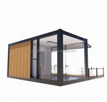 Winkel 20ft Mobile Restaurant en Bar 10ft 20ft Shipping Houten Container Keuken gegalvaniseerd stalen buigend 180g Stalen frame