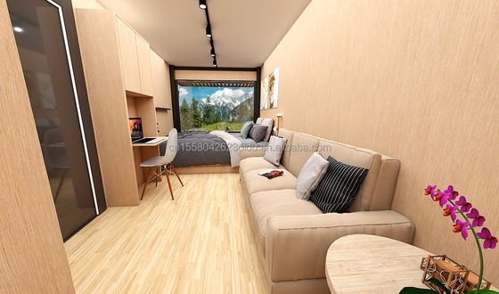 Twee/Drie slaapkamers Eén badkamer Gegalvaniseerde stalen vierkantbuizen Luxe prefab vouwcontainerwoningen voor tuingezinnen