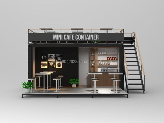Opvouwbare containerwinkel Economisch ontwerp op maat met aluminiumlegeringsvensters en muur 50/75/100mm Wave Sandwich Panel