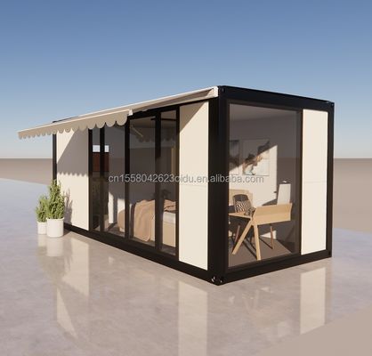 Hotel Accommodatie 20ft Prefabricated Afneembare Huis met gegalvaniseerd stalen buigwerk 180g en aanpasbaar ontwerp