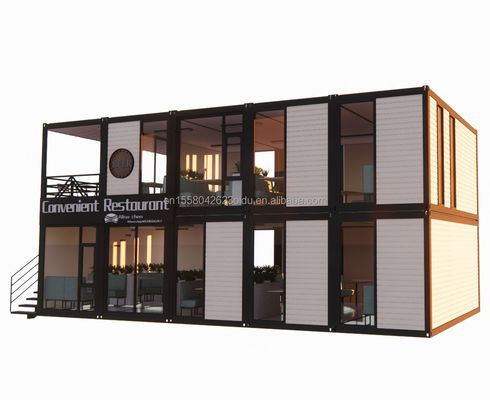 20ft Prefab vouwcontainer Huis met 50/75/100mm Wave Sandwich Panel Wanden Opvouwbaar Opvouwbaar Kleine huis