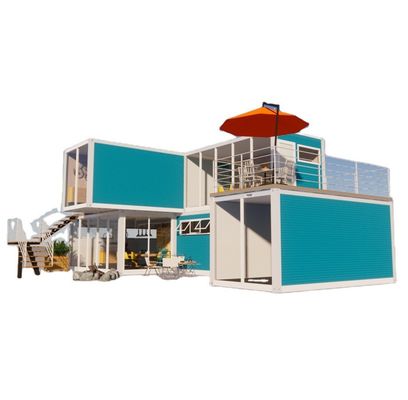 Afneembare 20ft flat pack luxe kleine wooncontainer huis met aluminium-allegium ramen en gegalvaniseerd stalen buigwerk 180g