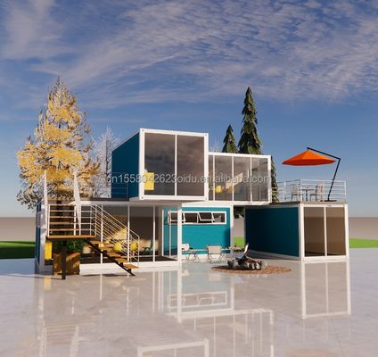 Afneembare 20ft flat pack luxe kleine wooncontainer huis met aluminium-allegium ramen en gegalvaniseerd stalen buigwerk 180g