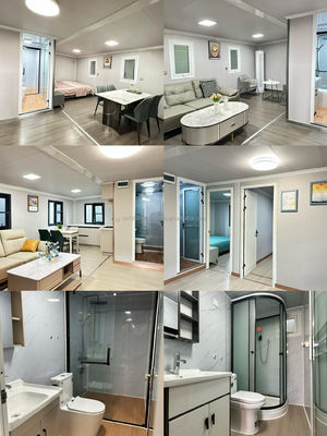Aluminium alloy venster 20ft uitbreidbare prefab villa orkaanbestendige draagbare mobiele luxe appartement voor luxe wonen